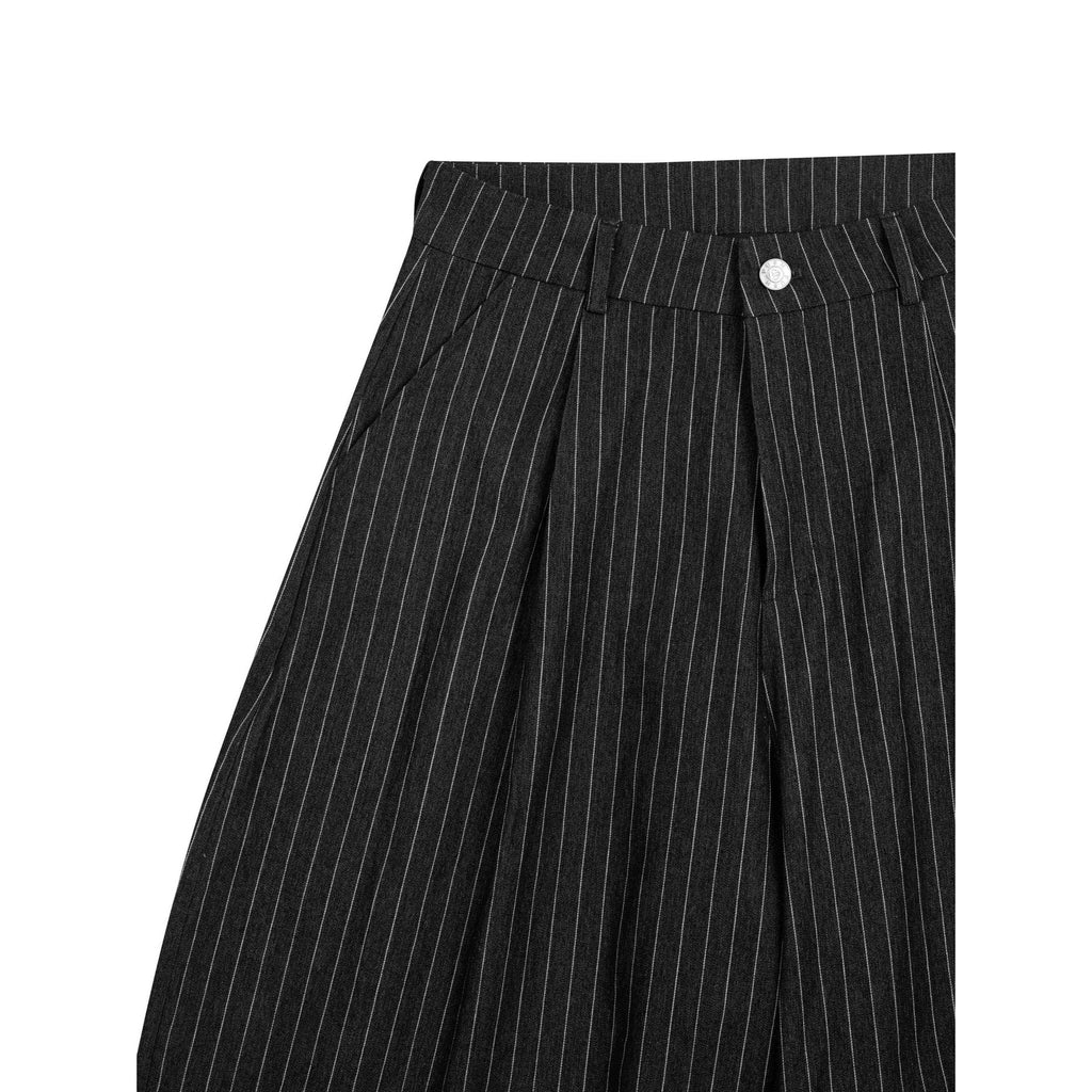 PP PINSTRIPE JORT - BLACK