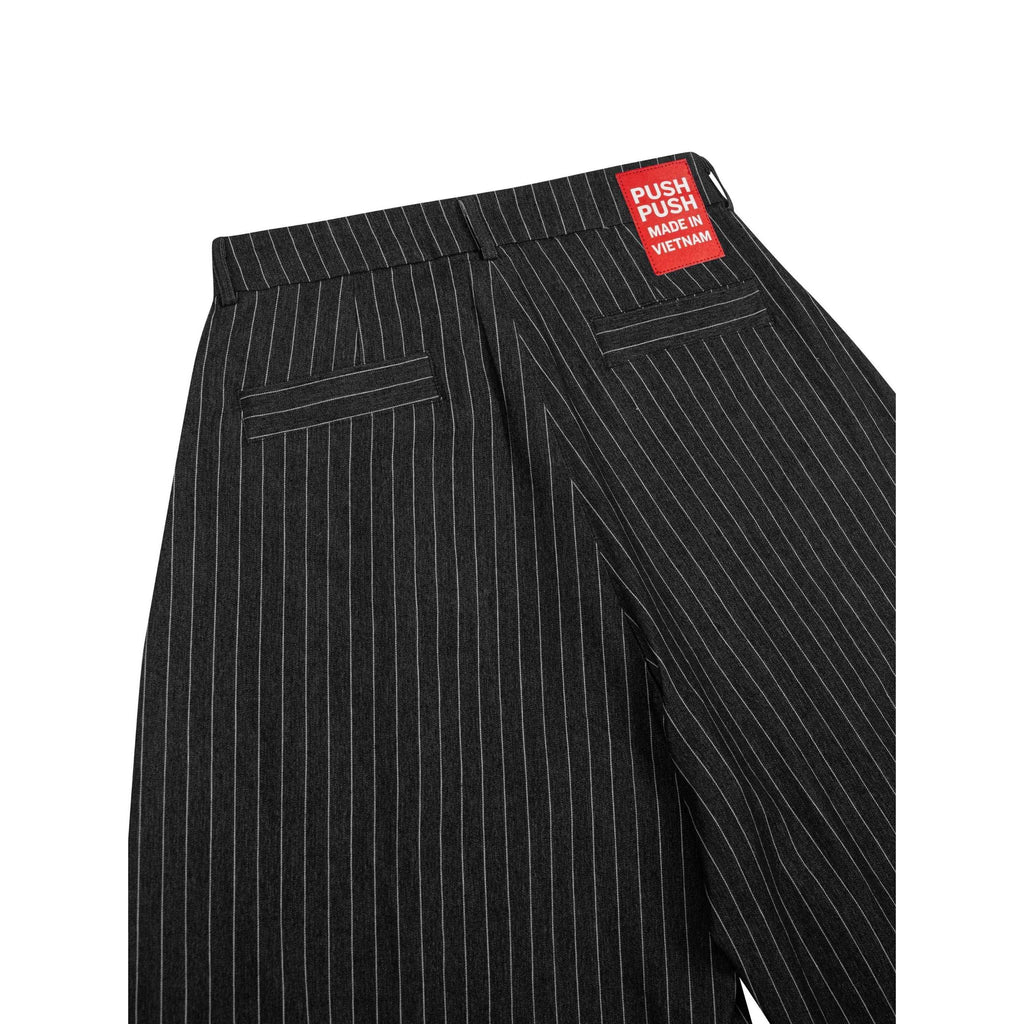 PP PINSTRIPE JORT - BLACK
