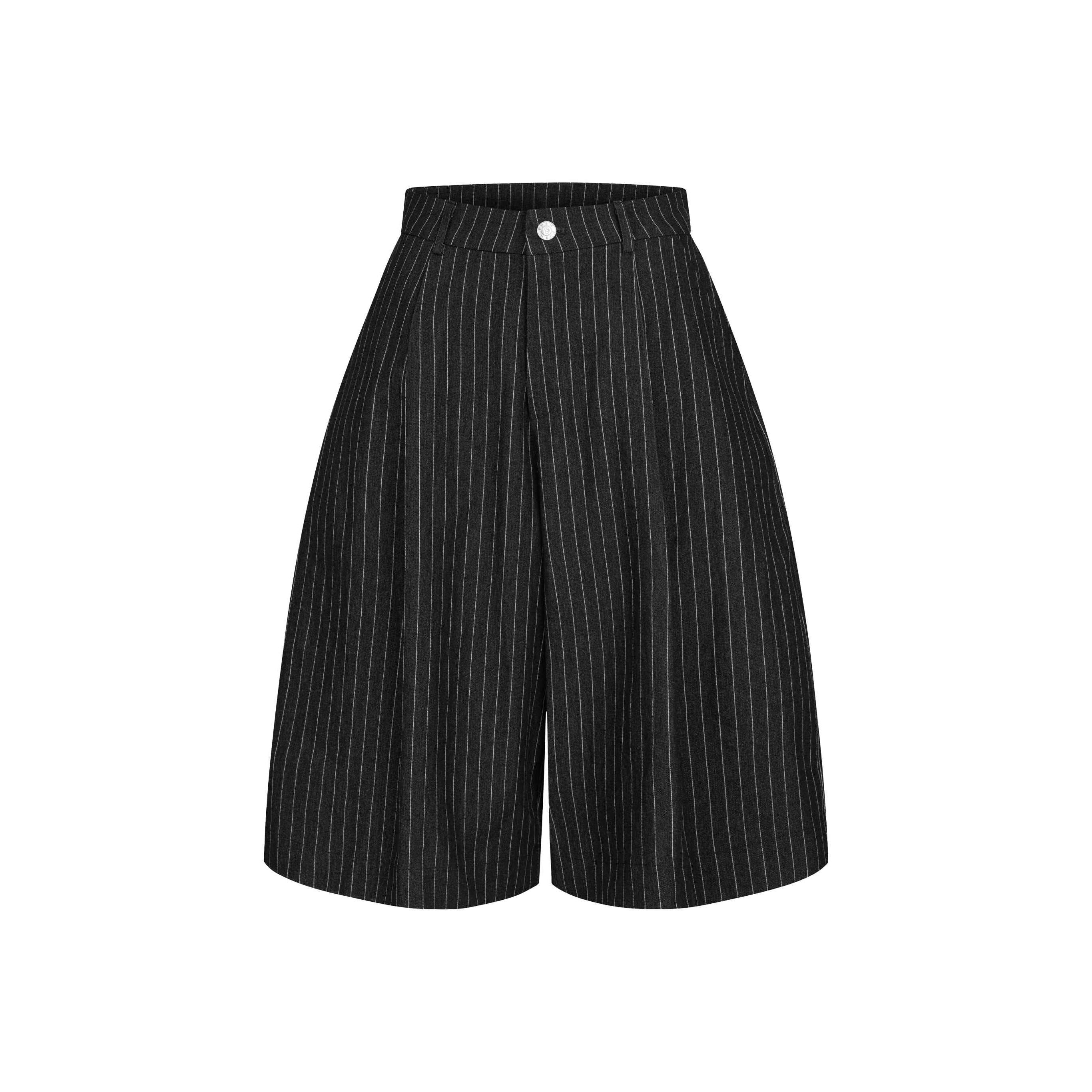 PP PINSTRIPE JORT - BLACK
