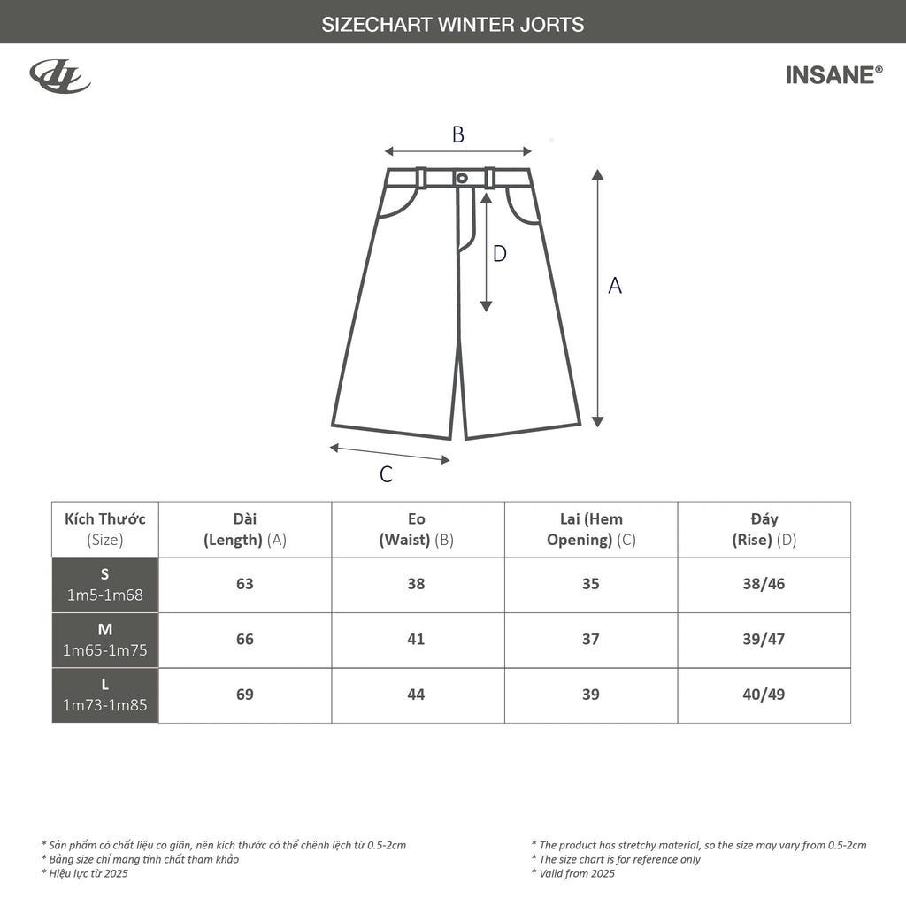 Insane® Rough Edge Jorts - Black