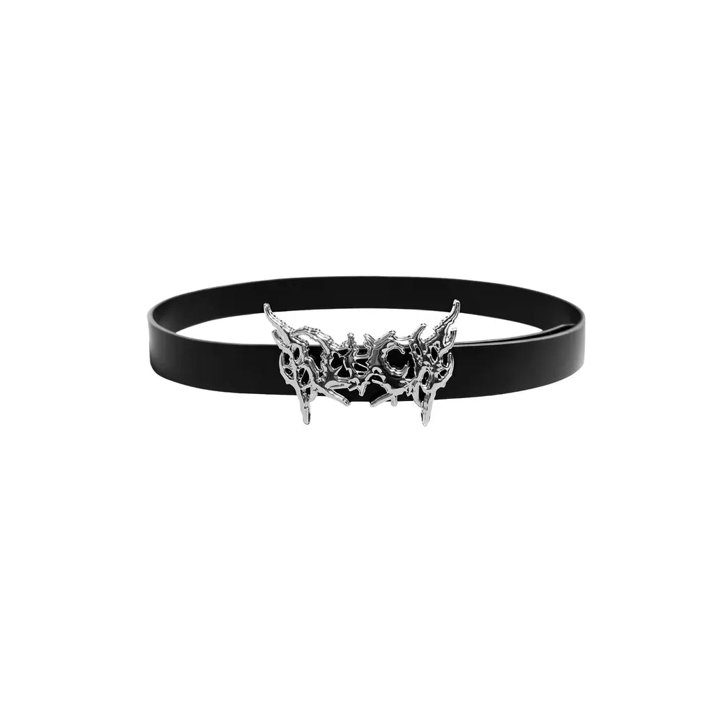 Metal destroy logo - belt