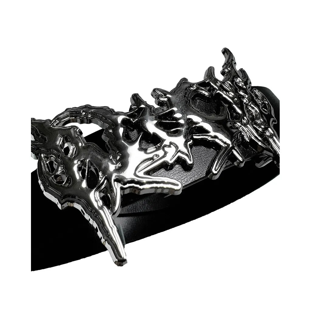 Metal destroy logo - belt