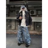 Dirty light blue baggy jeans