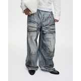Dirty light blue baggy jeans