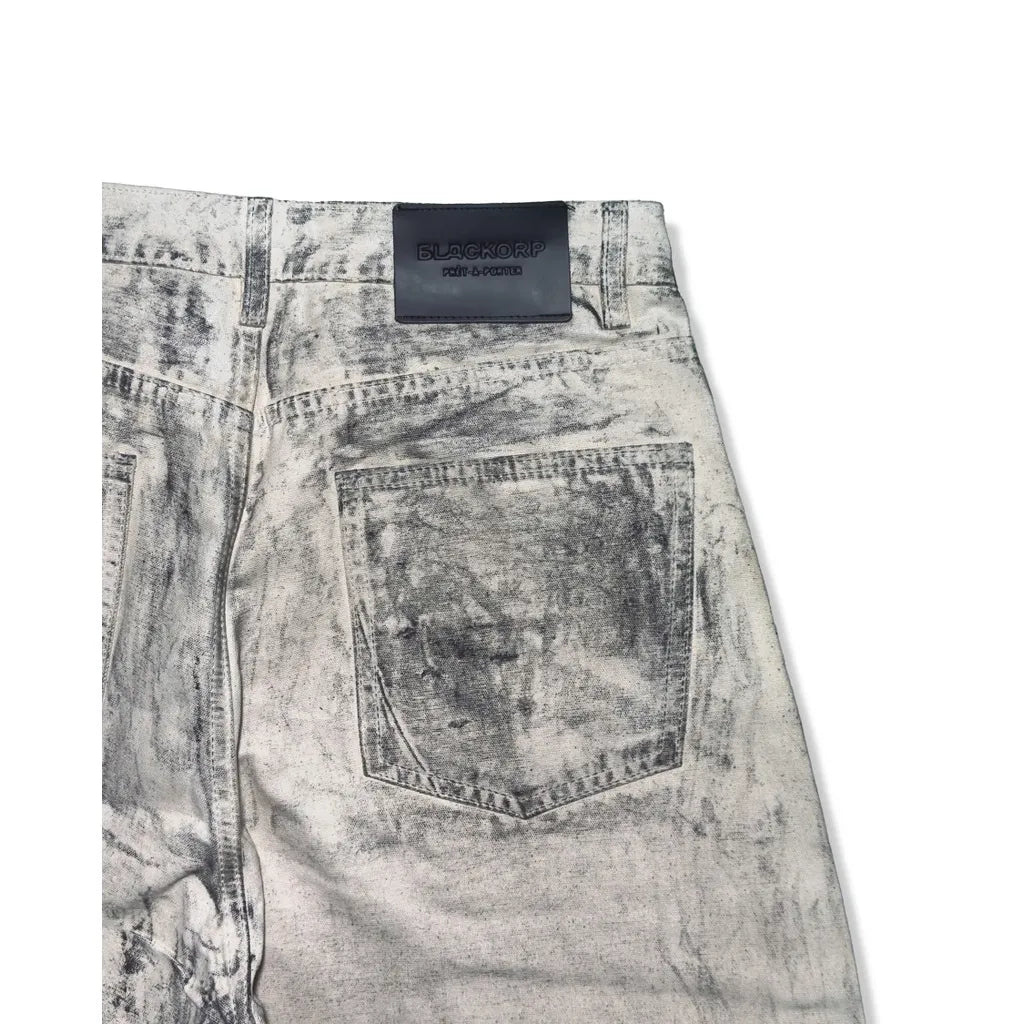 Muddy coated wide pants