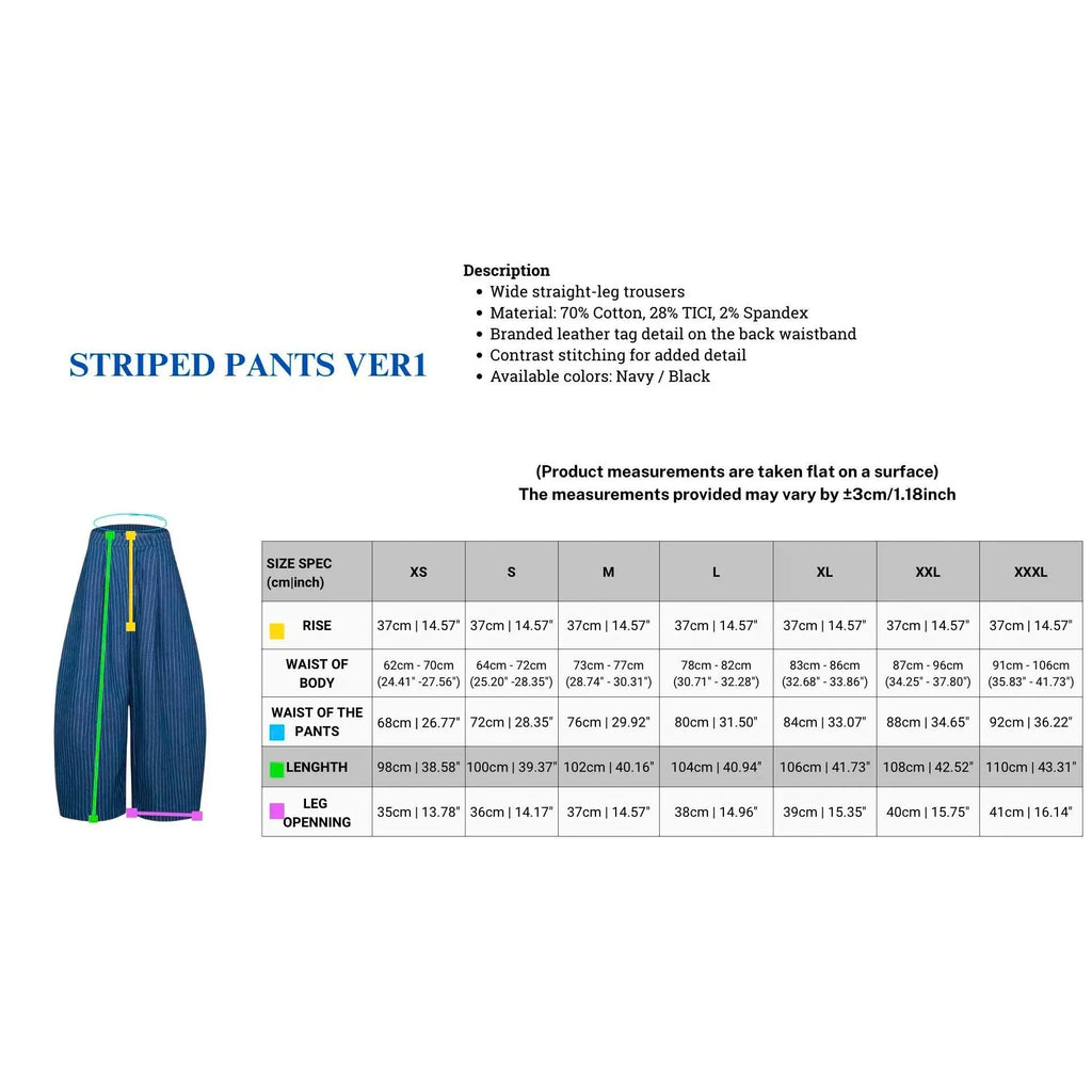 PP STRIPED PANTS - BLACK